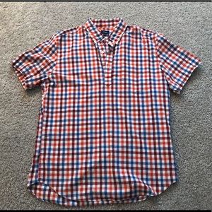 Jcrew Checkered Popover Shirt